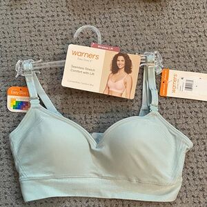 Warner's Seamless Wireless Comfort Bra - Pale Blue small